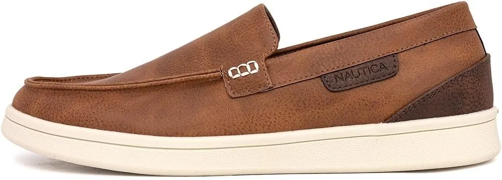 Nautica Men's Slip-On Loafers Casual Moc Toe Sneakers Boat Shoes Slipper for Men ?C Lightweight & Comfortable - Derwin