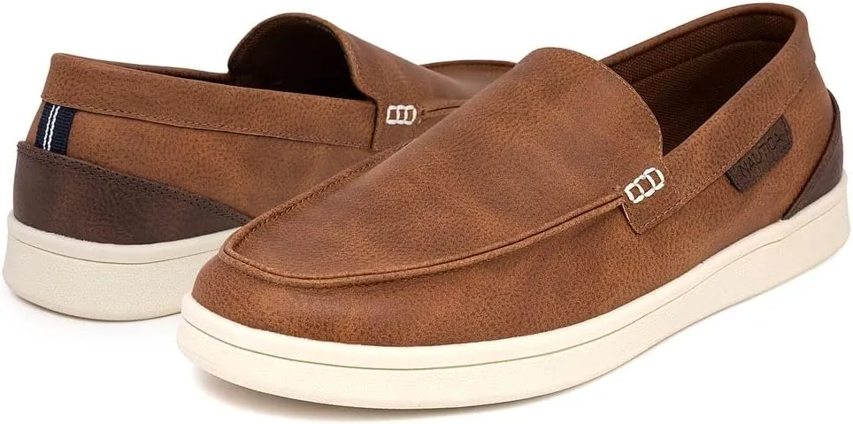 Nautica Men's Slip-On Loafers Casual Moc Toe Sneakers Boat Shoes Slipper for Men ?C Lightweight & Comfortable - Derwin
